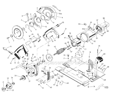 Page A Diagram and Parts List for 3048-09 Type 1 Black and Decker Circular Saw